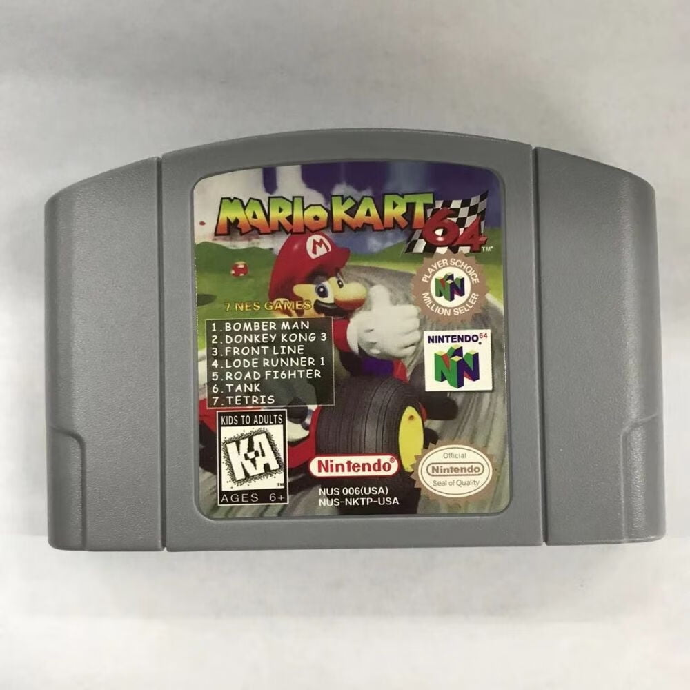 N64 Game Cartridges: Mario Game 8 in 1, Contain Mario Kart 64 and 7 NES ...