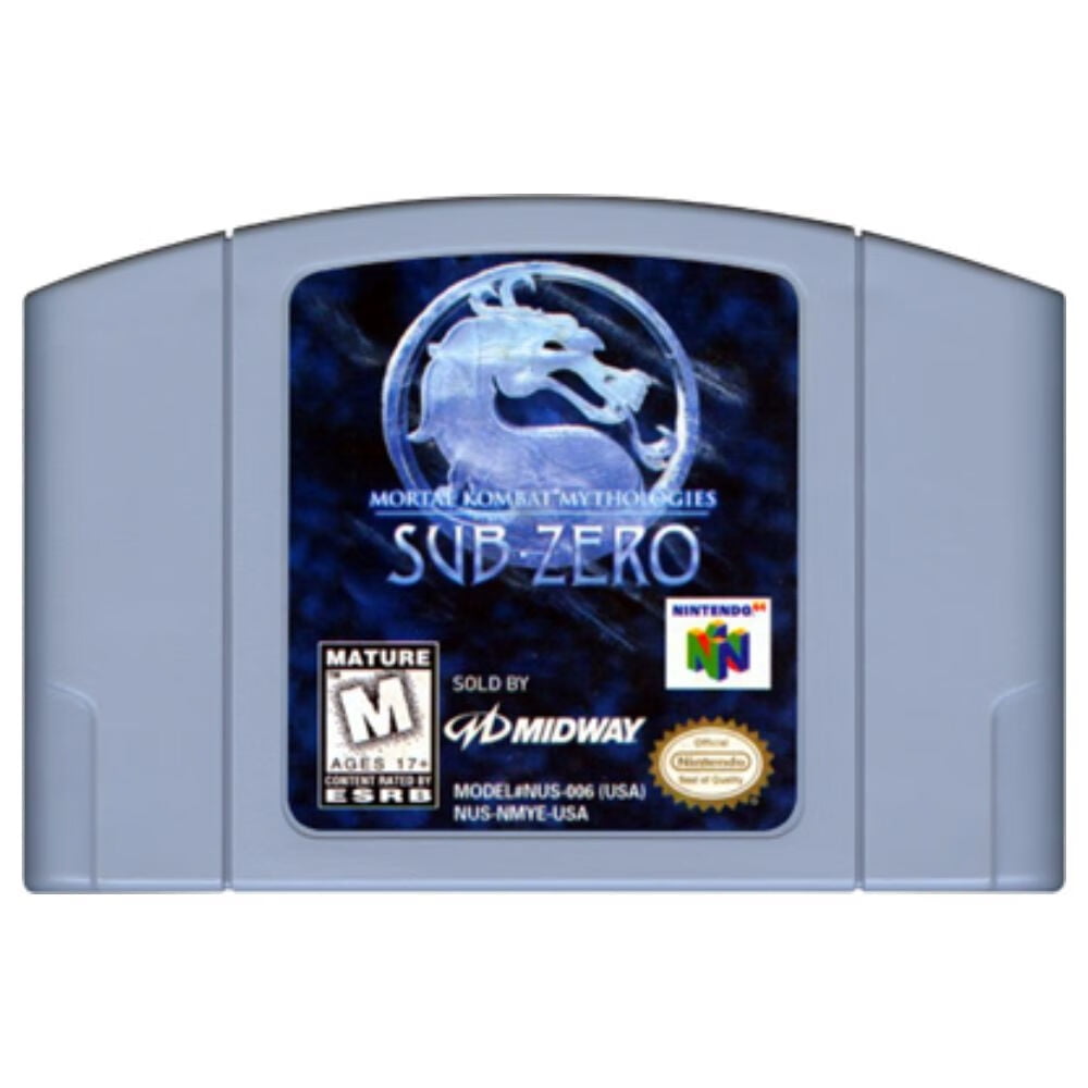 N64 Game Cartridges Mortal Kombat Mythologies SubZero