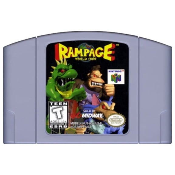 N64 Game Cartridges: Rampage World Tour US Version, Game Card for N64 NEW