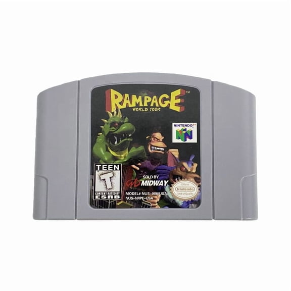 N64 Game Cartridges: Rampage World Tour US Version