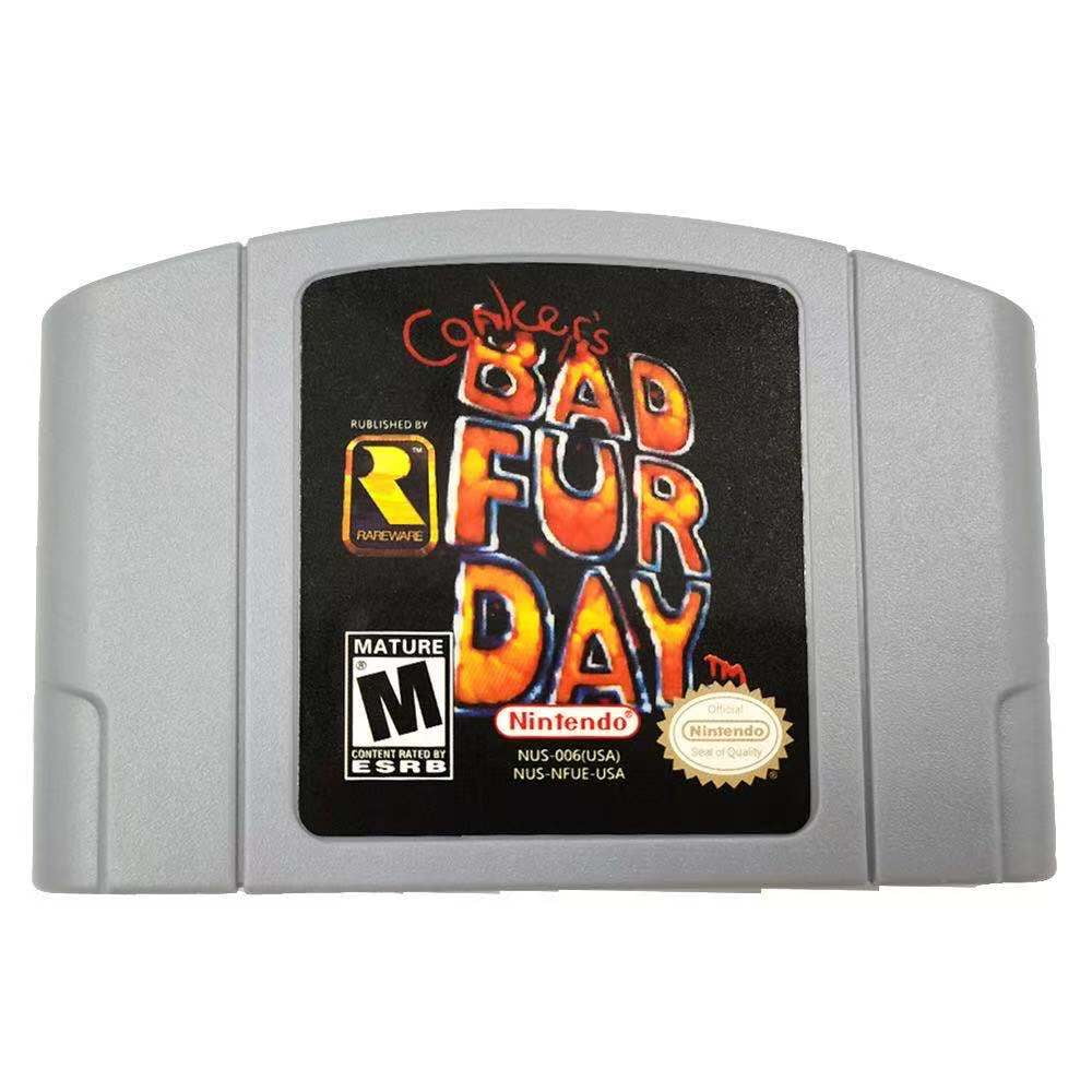 N64 Game Conkers Bad Fur Day Games Cartridge Card for N64 Console US NTSC Version