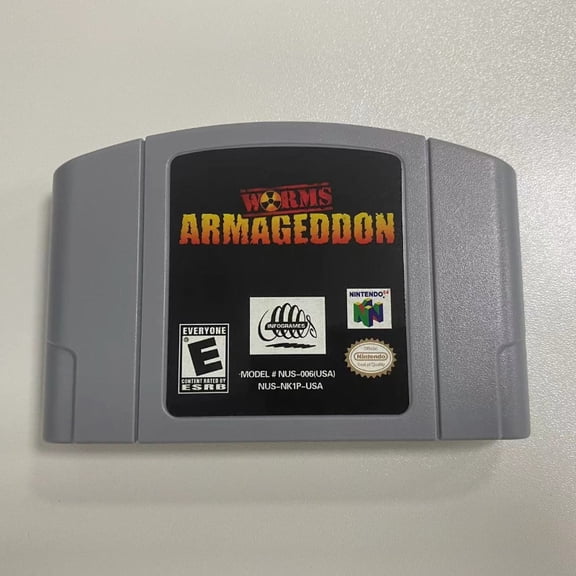 N64 Game USA Version of Worms-Armageddon,for N 64 Console