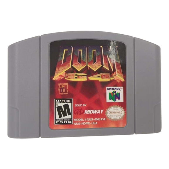 N64 Game Version of Doom,US Version,for N64 Gonsole