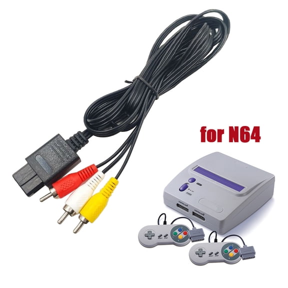 N64 RCA Cable for Super Famicom SFC SNESG Game Controller AV Line Converter for GameCube Audio Video Extend Wire for Nintendo