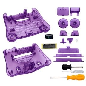 N64 Shell Cover Replacement for Nintendo 64 Console Housing Case Clear Purple