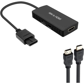N64 To HD Converter Adapter Support 16:9/ 4:3 Conversion, HD Link Cable for N64 /SNES /NGC/ SFC(Plug and Play)