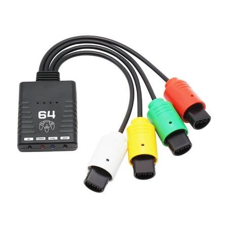 Wireless Controller Converter Receiving Adapter for N64, Supports Four Gamepad-Black