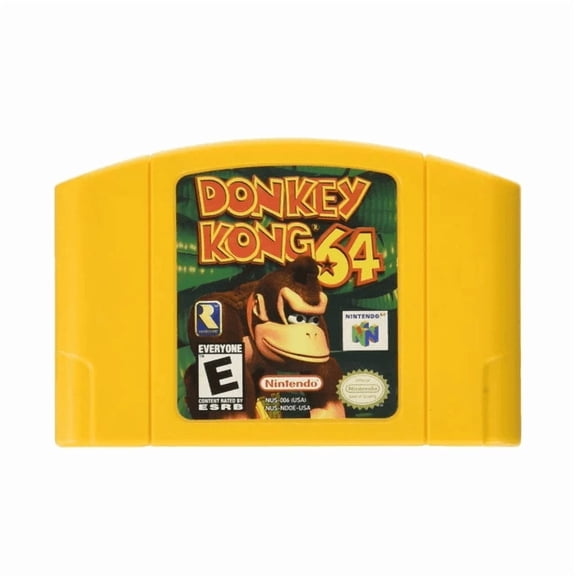 N64 Yellow shell DONKEY KONG 64 Game Cartridge, US Version for N64 Console