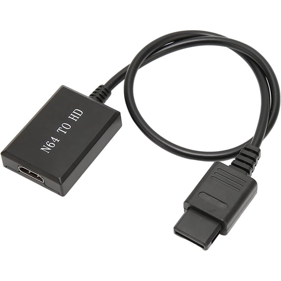 N64 to HD Converter Adapter, N64 Game Console Video to HD Adapter, 720P 1080P HD Link Cable, Support PAL NTSC