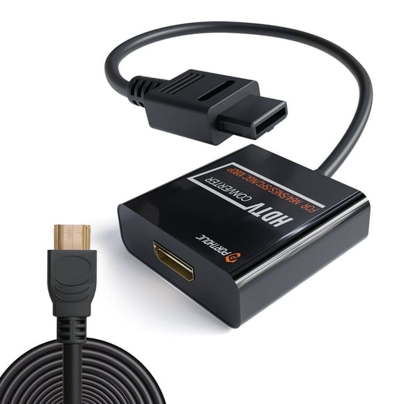 N64 to HDMI, Nintendo 64 HDMI Adapter, N64 HDMI Converter for N64, Game Cube to HDTV with HDMI Cable Support 16:9/4:3 Conversion