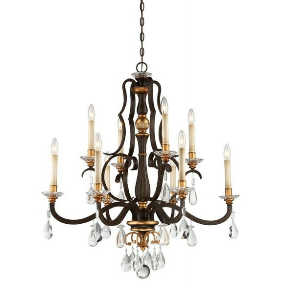 N6459-652-Minka Metropolitan-Chateau Nobles - Ten Light Chandelier     -Traditional Installation