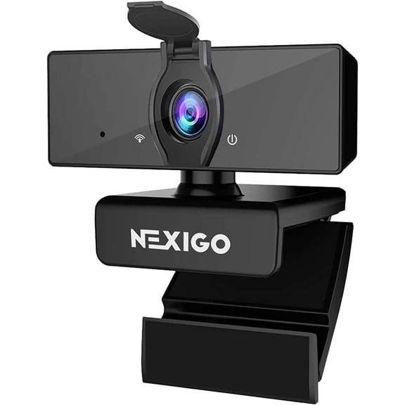 N660 1080P Business Webcam, Dual Microphone & Privacy Cover, USB FHD Web Computer Camera, Plug and Play, for Zoom/Skype/Teams/Webex, Laptop MAC PC Desktop