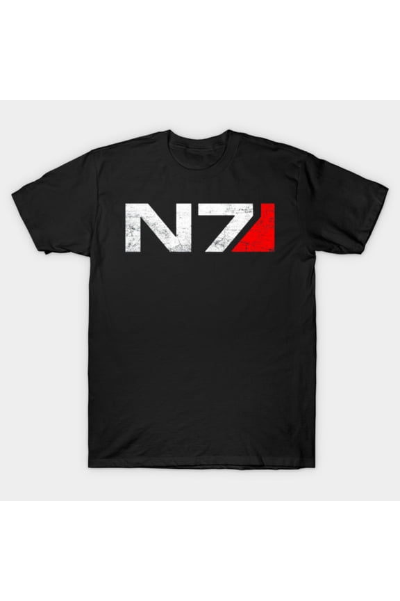 N7 Galactic Commander Logo Distressed Sci-Fi Video Game Graphic Unisex T-Shirt, up to size 5XL