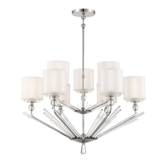 9 Light Chandelier-32 Inches Tall And 32 Inches Wide -Traditional Installation Minka Metropolitan N7389-613