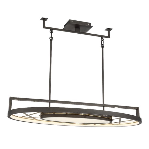 N7528-716-L-Minka Metropolitan-Tribeca - 50W 1 LED Island-5.5 Inches Tall and 44 Inches Wide