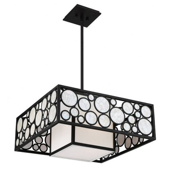N7753-143-Minka Metropolitan-Mosaic - 2 Light Pendant In 11.5 Inches Tall and 21 Inches Wide