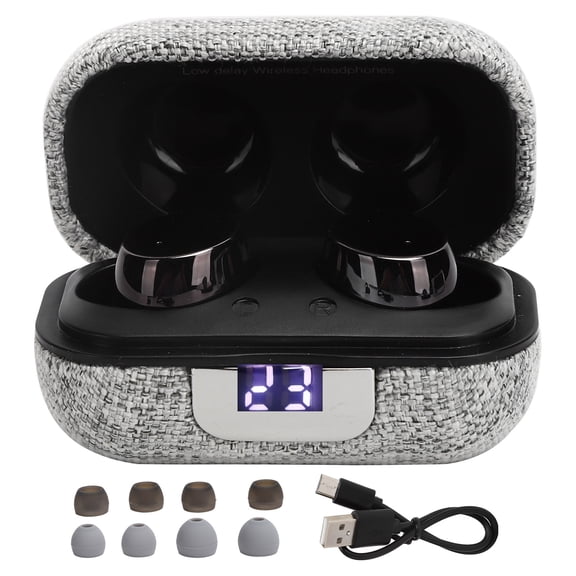 N80 Bluetooth Headset TWS Digital Display Smart Touch Bluetooth Earbud Earphone for SportsBlack