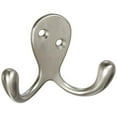 thumbnail image 1 of N830-152 Satin Nickel Double Prong Robe Hook, 1 of 1