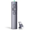 thumbnail image 1 of N95 Presentation Clicker with USB-A&C Receiver, PowerPoint Clicker for Presentation Remote, Rechargeable Wireless Presenter Pointer, Slide Advancer for PC/Laptop/e-Book (Green, USB-AC), 1 of 4
