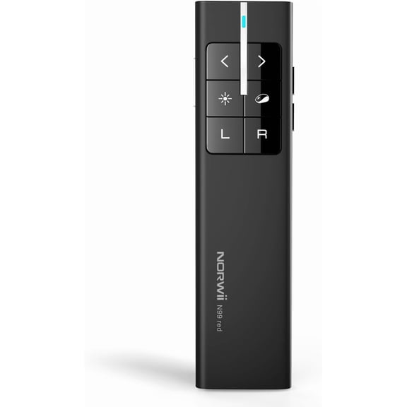 N99 Air Mouse Presentation Clicker with Pointer, Rechargeable Clicker for PowerPoint presentations, PowerPoint Clicker, Presentation Remote, Wireless Presenter, Handle Mouse - Black