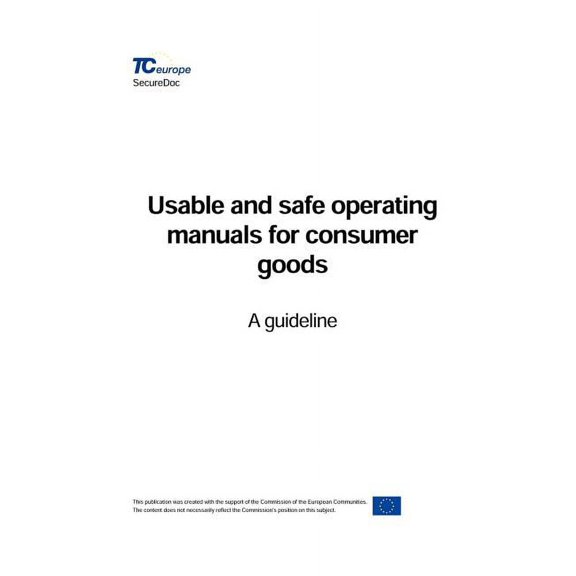 Usable and safe operating manuals for consumer goods (Paperback)