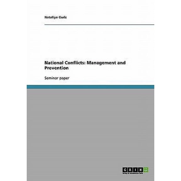 National Conflicts : Management and Prevention (Paperback)
