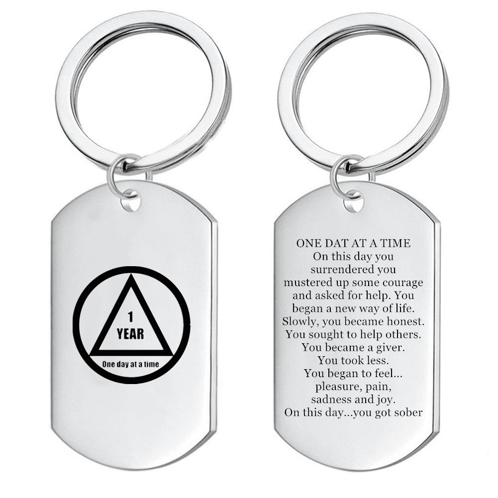 NA AA Sober Sobriety Anniversary Gifts Stainless Steel