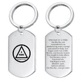 thumbnail image 1 of NA AA Sober Sobriety Anniversary Gifts Stainless Steel Inspirational Soberness Keychain Tag Narcotics Alchohol Addiction Recovering Gift for Women Men,8 Years One Day At A Time You Got Sober, 1 of 7