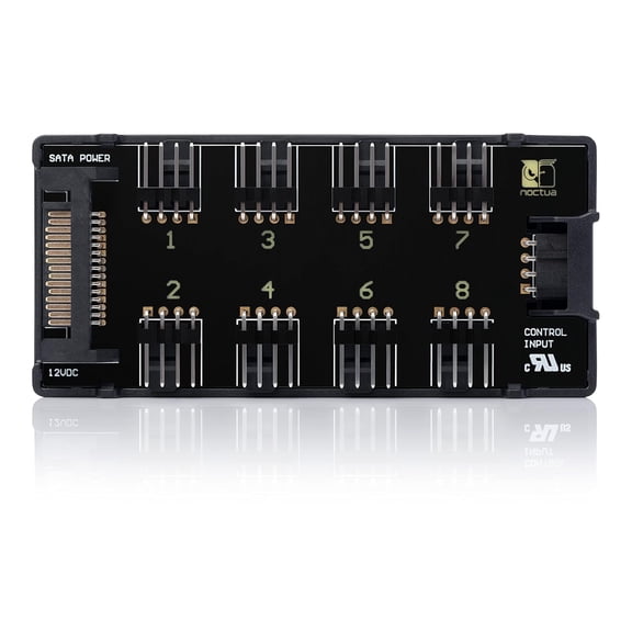 NA-FH1, 8-Port PWM Fan Hub, Magnetic with Short Circuit Protection