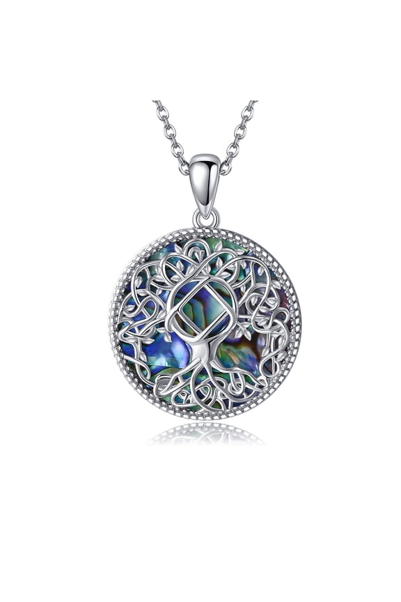 NA Gift Necklace Sterling Silver Narcotics Anonymous Recovery Symbol Necklace Tree of Life NA Sobriety Pendant Jewelry for Women Gift