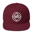 thumbnail image 1 of NA White Circle Diamond Logo Clean Sober 12-step Recovery Rehab Support Gifts Modern Snapback Hat (Maroon), 1 of 4