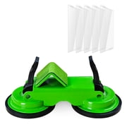 NAACOO Heavy Duty Floor Gap Fixer Tool, 45  Striking Surface Floor Gap Repair Tool with Dual Suction Cup, Made of Iron. with 5pcs Sticky Pads for Fixer Laminate/Vinyl Flooring Tools.