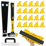 NAACOO Laminate Flooring Tools, LVP Installation Kit, Professional Vinyl Flooring Tools - Tapping Block with Handle, 10  Contour Gauge, Pull Bar, 2 in 1 Spacers, Double-Faced