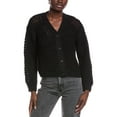 thumbnail image 1 of NAADAM womens  Open Knit Cardigan, l, Black, 1 of 3