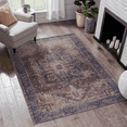 thumbnail image 1 of MAVAL Burgundy Washable Area Rug 3x5 - Soft Chenille Polyester, Non-Slip, Stain-Resistant Low Pile for Living Room, Bedroom, Kitchen, Turkey Made, 1 of 5