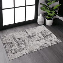 NAAR PAYAS Collection 2X8 Cream / Brown / Abstract Runner Rug