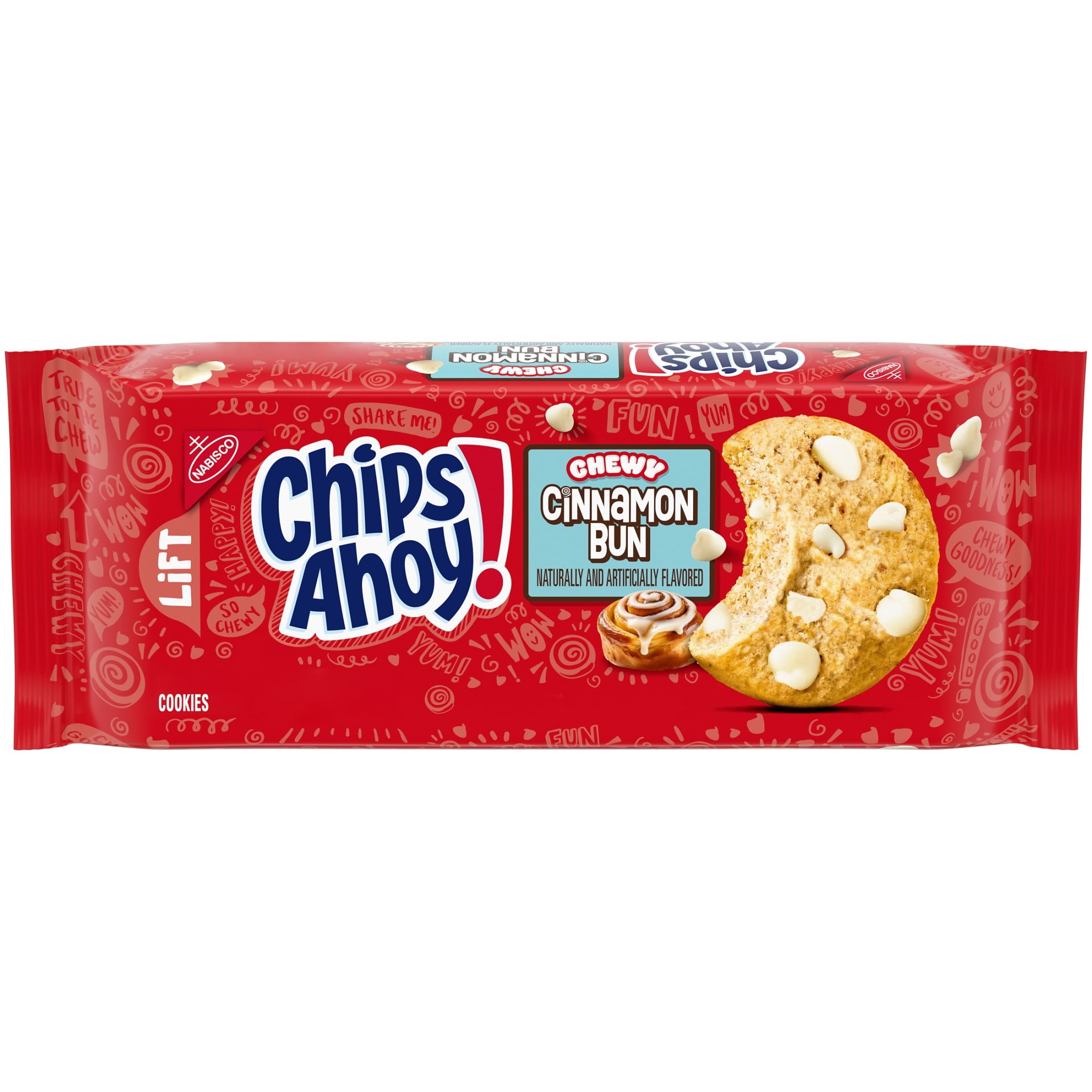 Chips Ahoy!, Chewy Cinnamon Bun Cookies, 10 oz, Resealable Pack