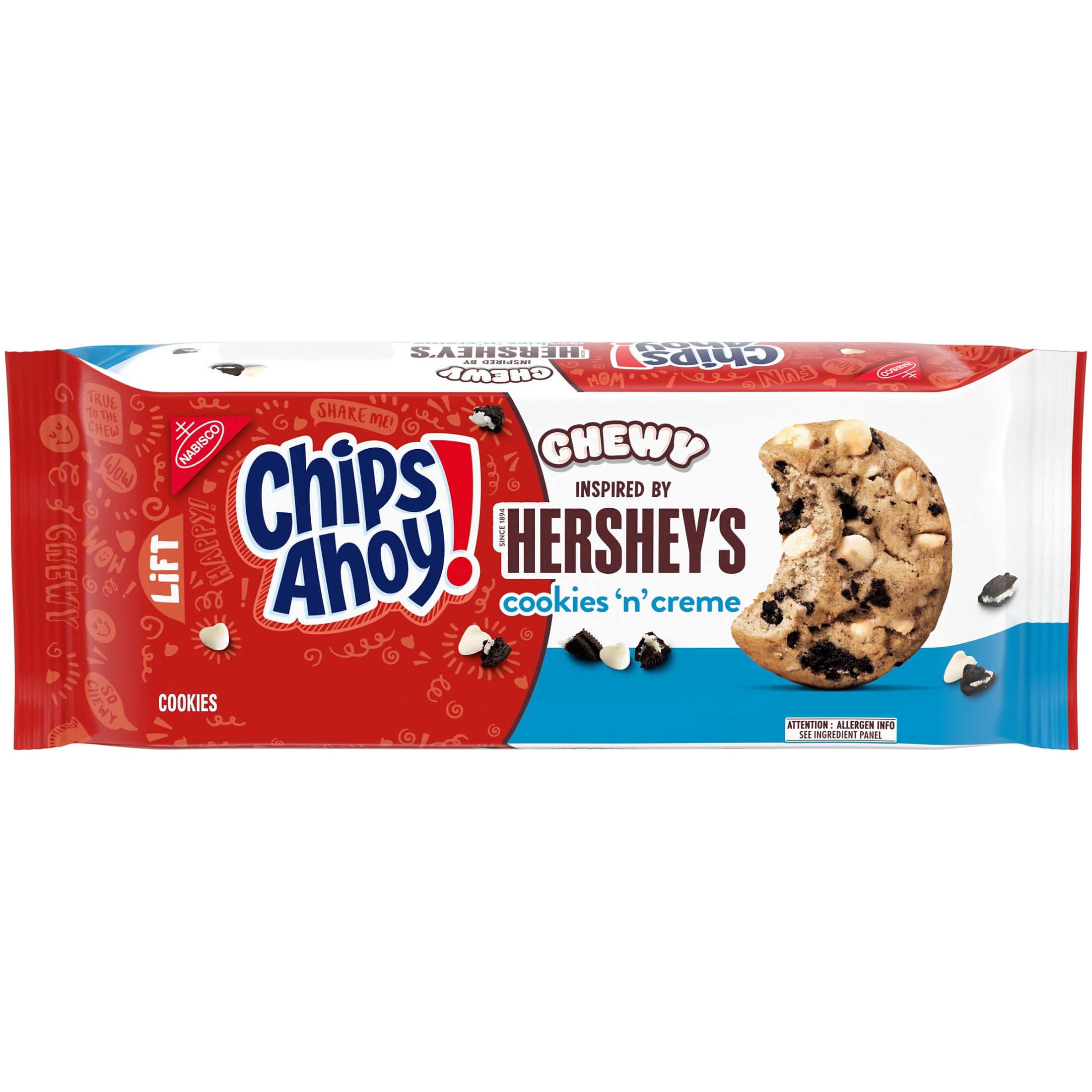 CHIPS AHOY! Chewy Hershey's Cookies 'n' Creme Bar-Inspired Cookies, 9.58 oz