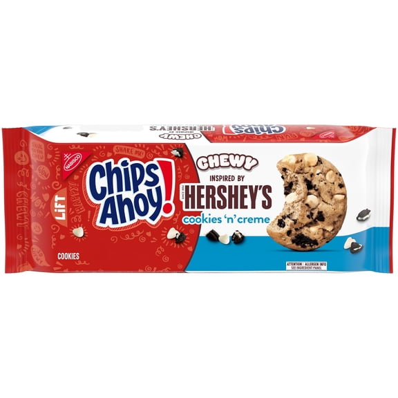 CHIPS AHOY! Chewy Hershey's Cookies 'n' Creme Bar-Inspired Cookies, 9.58 oz
