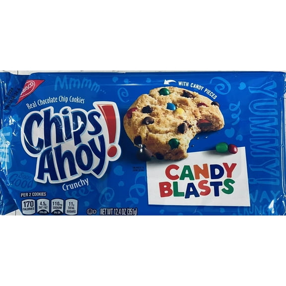 NABISCO Chips Ahoy! CANDY BLASTS ORIGINAL Chocolate Chip Cookies 12.4 oz Pack
