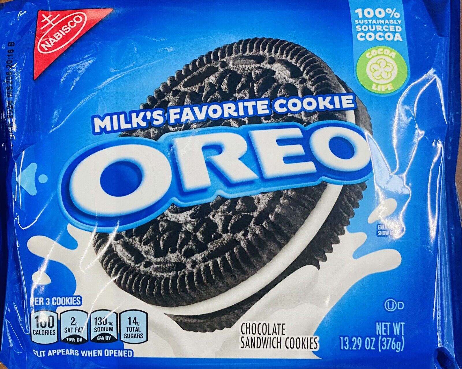 NABISCO OREO Vanilla Creme Chocolate Sandwich Cookies 13.29 oz ...