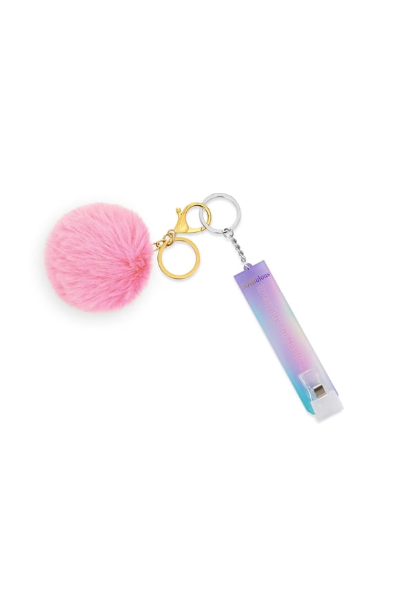 Long Nail Card Grabber - Iridescent Unicorn Chrome 'Everyday I'm Hustlin' - Credit Card Puller Keychain with Pom Pom - ATM Debit Card Clip - Sanitary Tool (Unicorn Chrome)