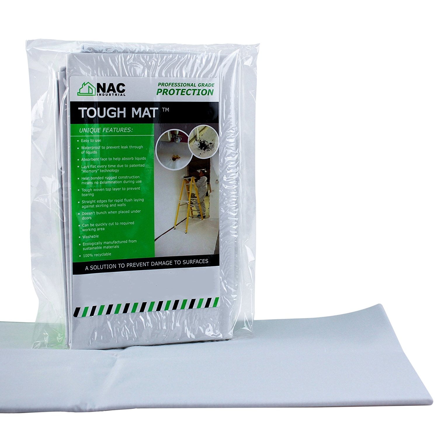 NAC INDUSTRIAL Waterproof Canvas Drop Cloth TOUGH MAT 4' x 4