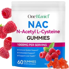 NAC (N-Acetyl Cysteine) 1000 mg, NAC Gummies, Immune System Health, 0 Sugar, 60 Count