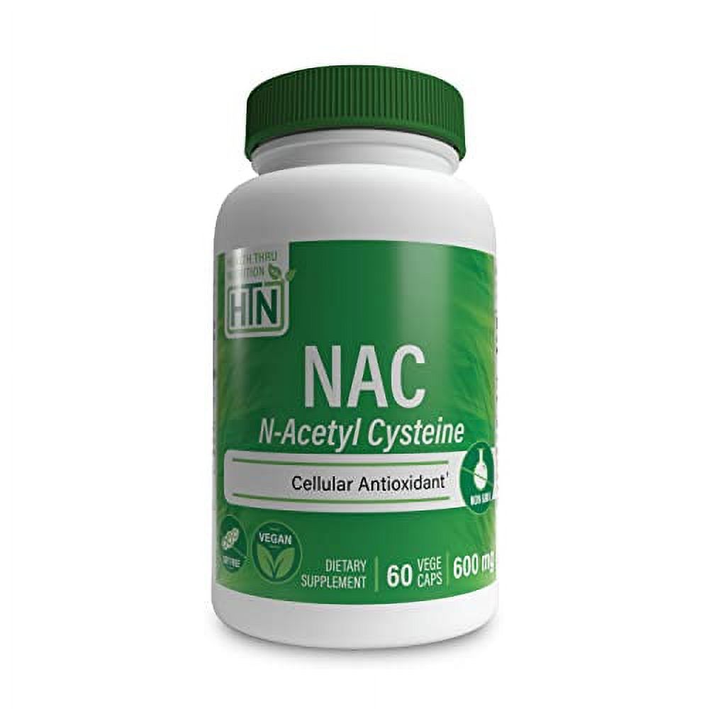 NAC NAcetylCysteine 600mg 60 VegeCaps The Purest, Most Powerful NAC Supplement Supports