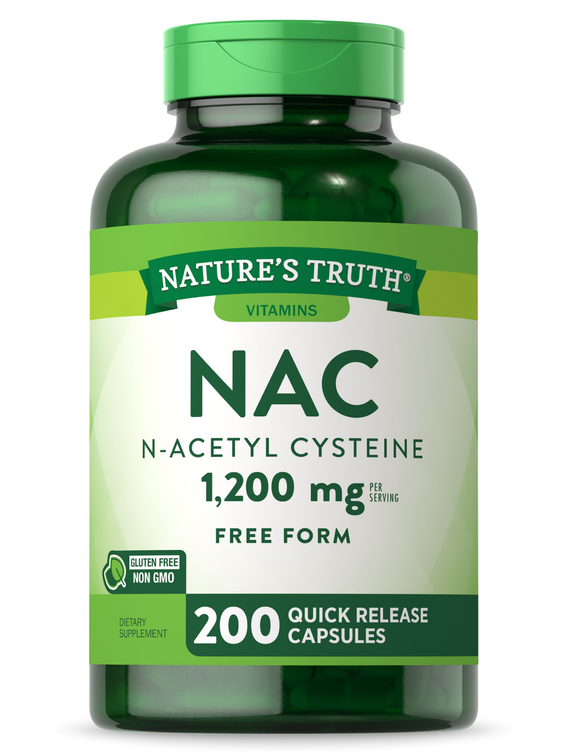 NAC Supplement N Acetyl Cysteine 1 200mg 200 Capsules Free Form NAC Supplement N Acetyl Cysteine 1 200mg 200 Capsules Free Form