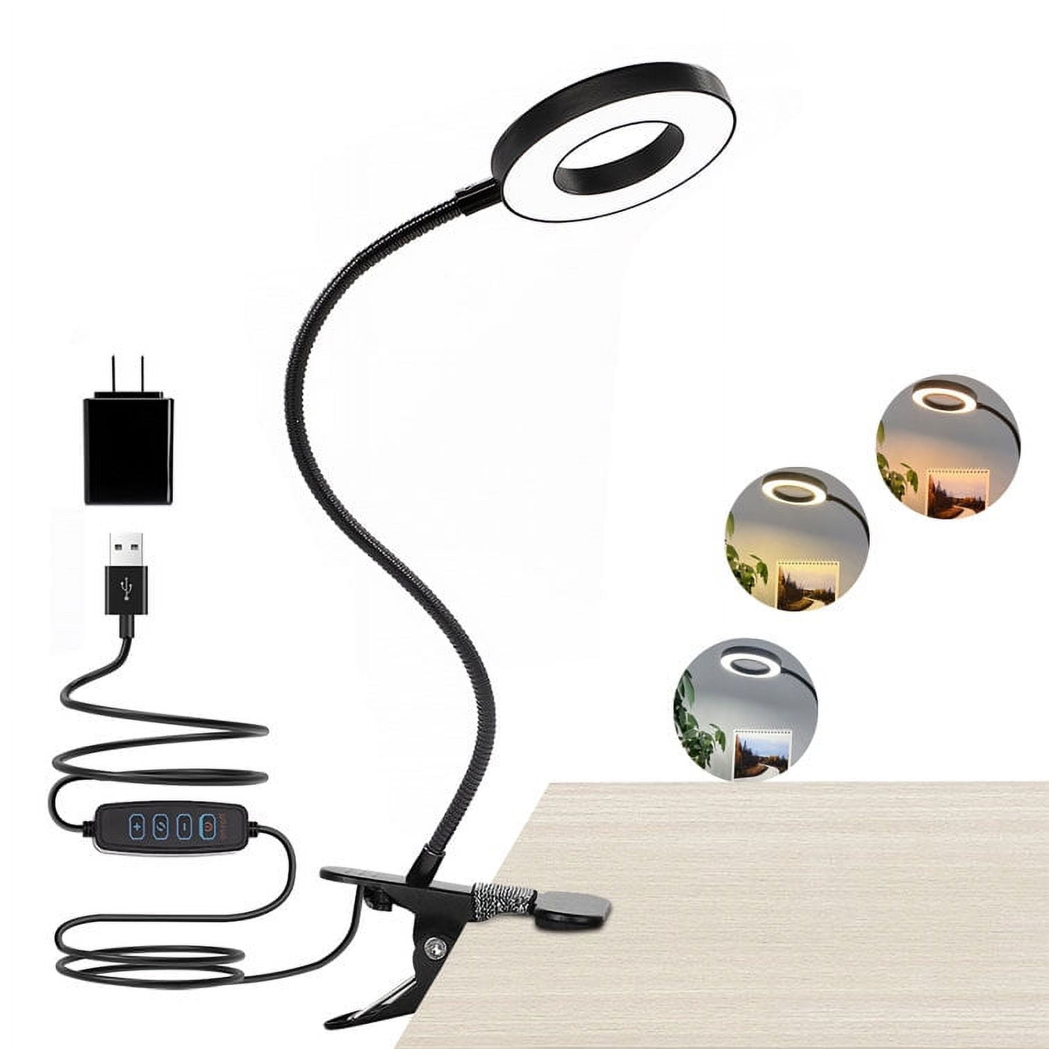 NACAMS Desk Lamp Clip Lamp, Small Desk Lamp, Desk Lamp 48 LED Lights