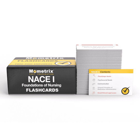 NACE I Foundations of Nursing Study Cards: NACE Test Prep and Practice Test Questions for the Nursing Acceleration Challenge 1 Exam [Full Color Cards]