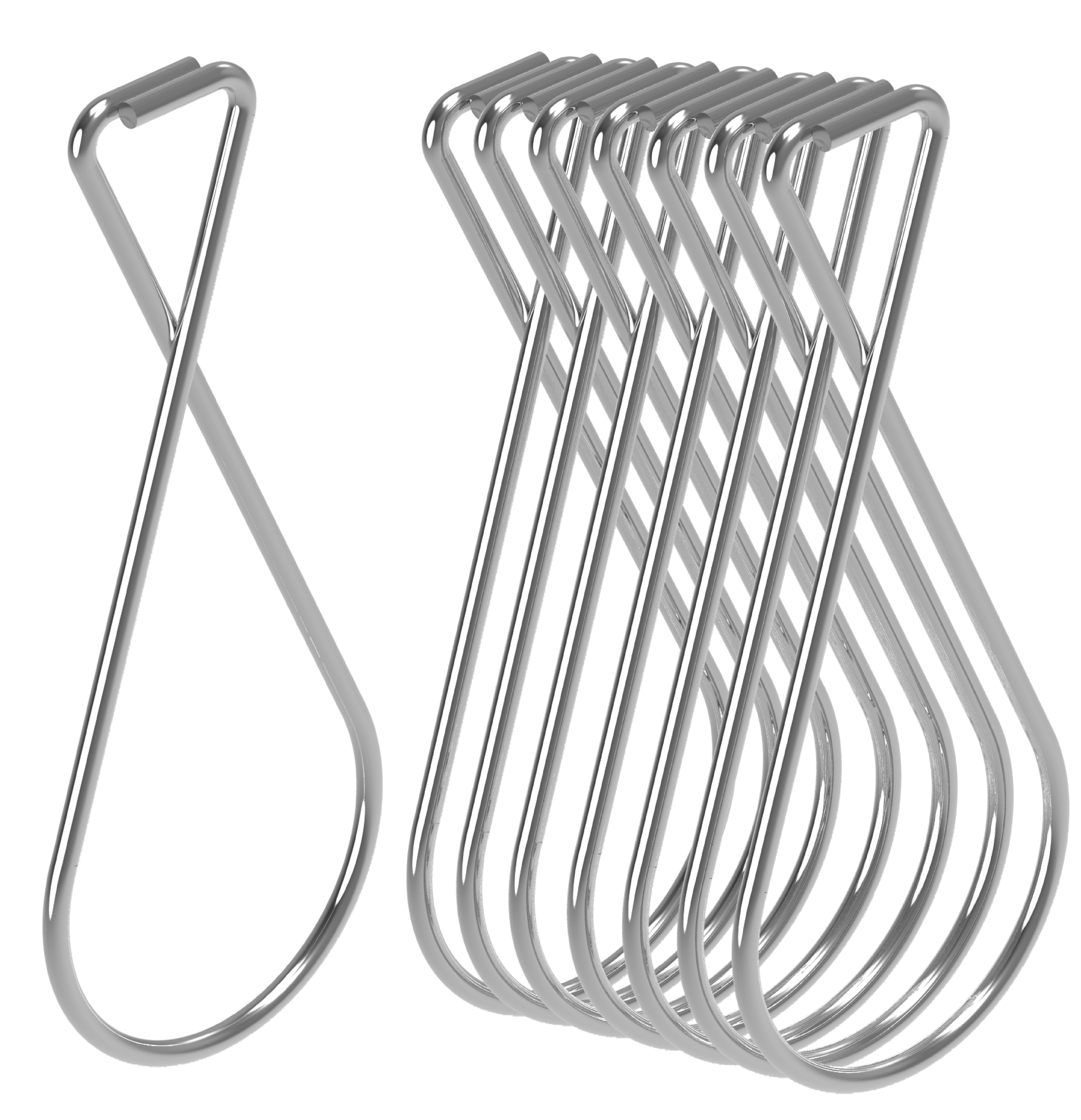 20 Pack J Shaped Hook Stainless Steel Hanger Clip-on Hook,Hanging Sink Grid  Hook, Wire Rack Hook,Used for Kitchen,Bedroom,Office,Wire Shelf 