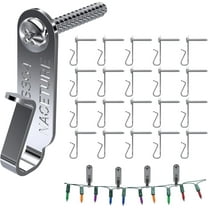 NACETURE Diy Hardware Stainless Steel Hook for Hanging String Light or Cable , Silver 20 Count